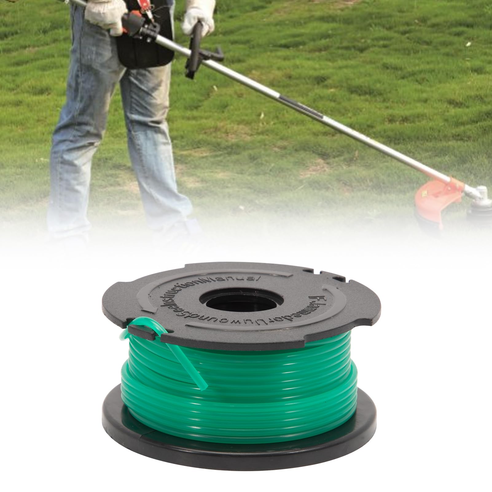 6 Bobine Filo Per Black & Decker GL7033 GL8033 GL9035 - Nylon, 2mm, Verde - Foto 8