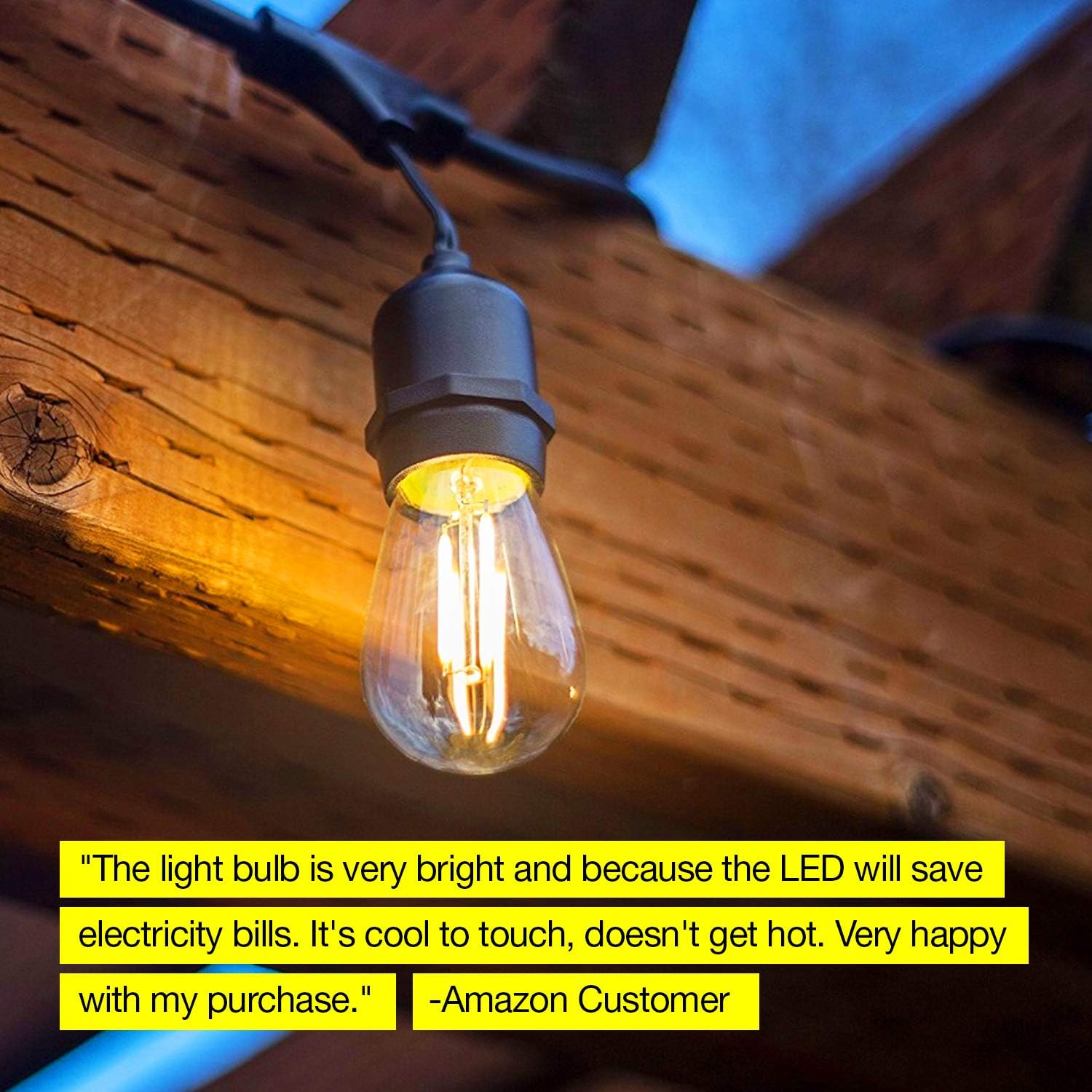 Free Shipping Over $50 Brightech Ambience PRO LED Energy Efficient 2 Watt Soft White 2700K Dimmable Bulb - Outdoor String Lights – Edison-Inspired Exposed Filaments - 15 Pack - E26 Base Best Deal Product Brightech Ambience PRO LED Energy Efficient 2 Watt Soft White 2700K Dimmable Bulb - Outdoor String Lights – Edison-Inspired Exposed Filaments - 15 Pack - E26 Base