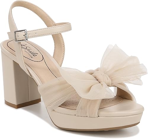LifeStride Sandalias Last Dance para mujer, Hueso, 37.5 EU