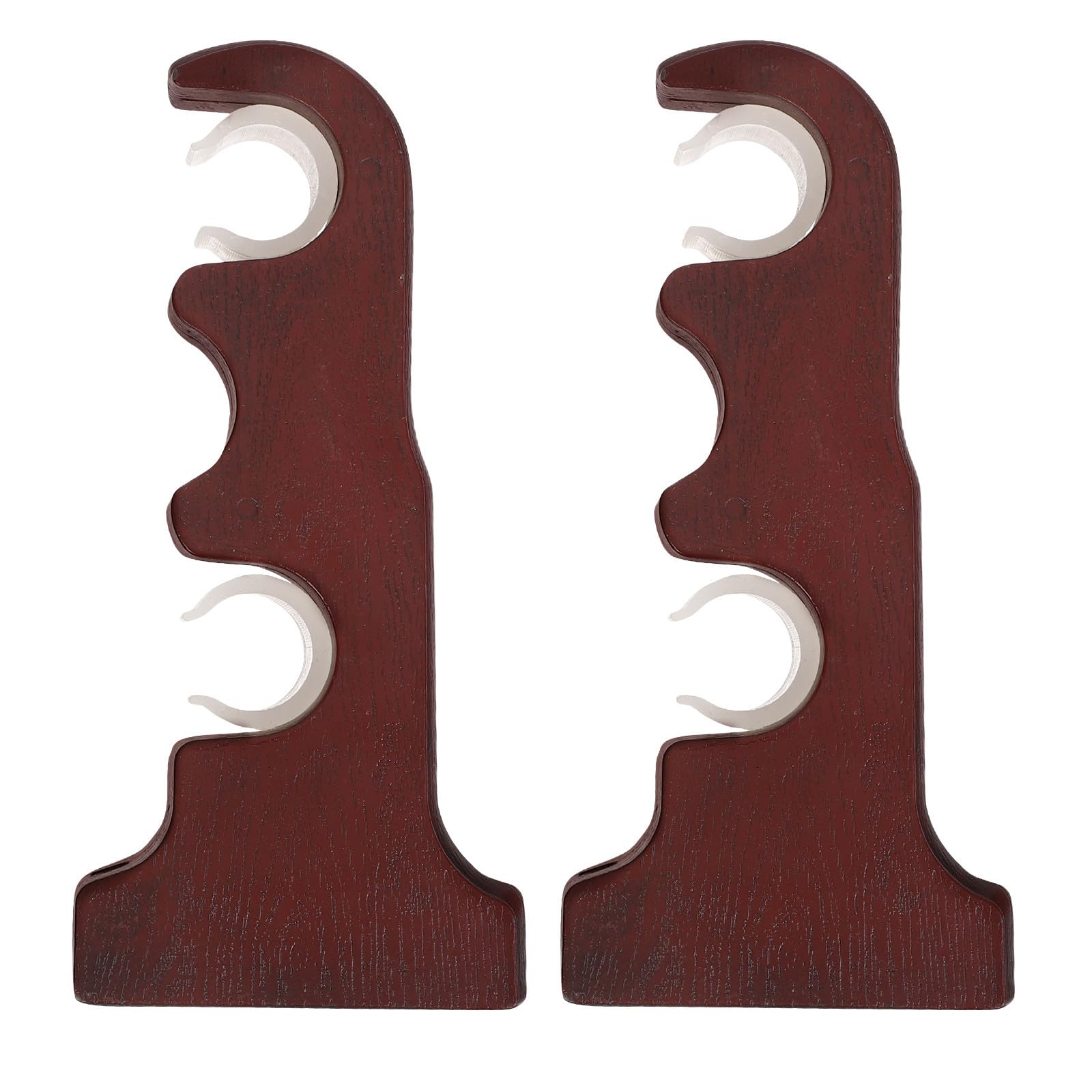 Staffe Doppie per Bastone Tenda, 2 Pezzi in Resina Plastica