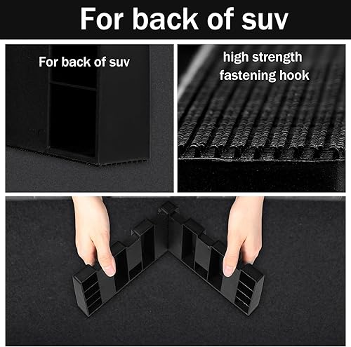 Miniatura 3 de Datanly 8 juegos de bloques organizadores de maletero de automóvil para la parte trasera de SUV, multiusos, para maletero de automóvil, bloques