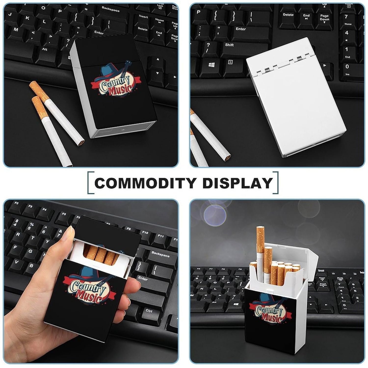 Country Music Plastic Cigarette Case Smoking Box image 5