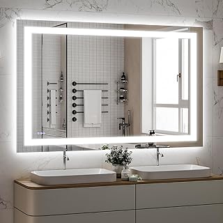 12 Cheap Bathroom Ideas for Easy Budget Friendly Upgrades 68 VooBang Large LED Bathroom Mirror 30 x 55 inches - 3 Adjustable Lighting...
