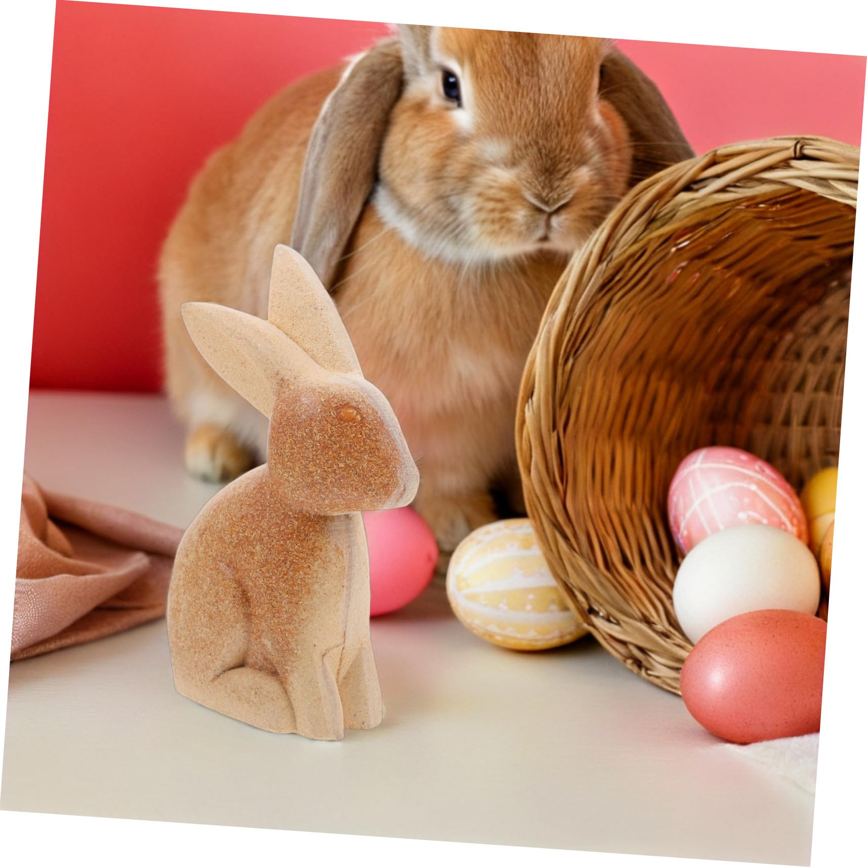 Figura de Conejo de Madera para Manualidades, 4 Piezas sin Pintar