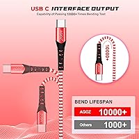 Vista 4 de AGOZ Paquete de 2 cables USB C de 6 pies de carga rápida compatibles con iPhone 16, iPhone 16 Pro Max, iPhone 15 Pro Max, 15 Pro, 15 Plus, 15, iPad