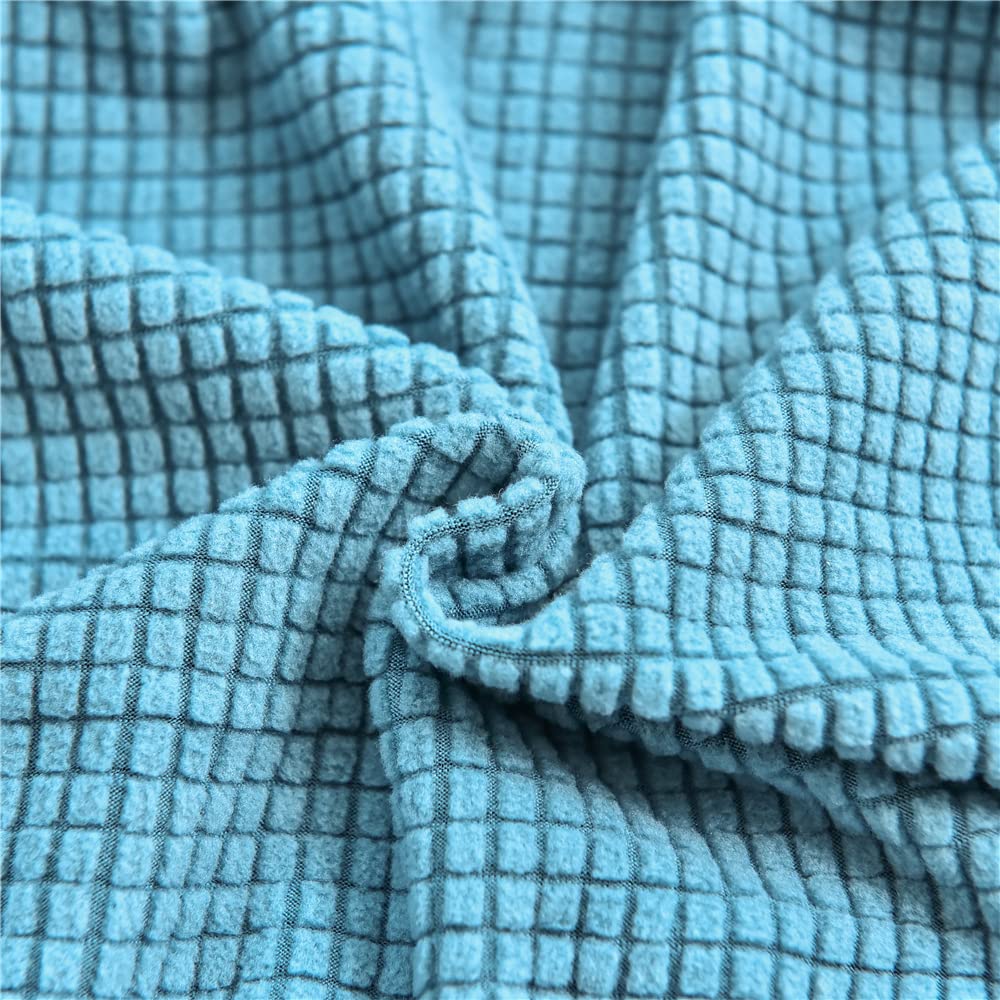 Highdi Copripoltrona Jacquard con Orecchie Elasticizzato 2-Pezzi, Fodera per Poltrona 1 Posto Lavabile con Fodera per T-Cuscino, Copridivano per Soggiorno Camera da Letto (Verde Chiaro