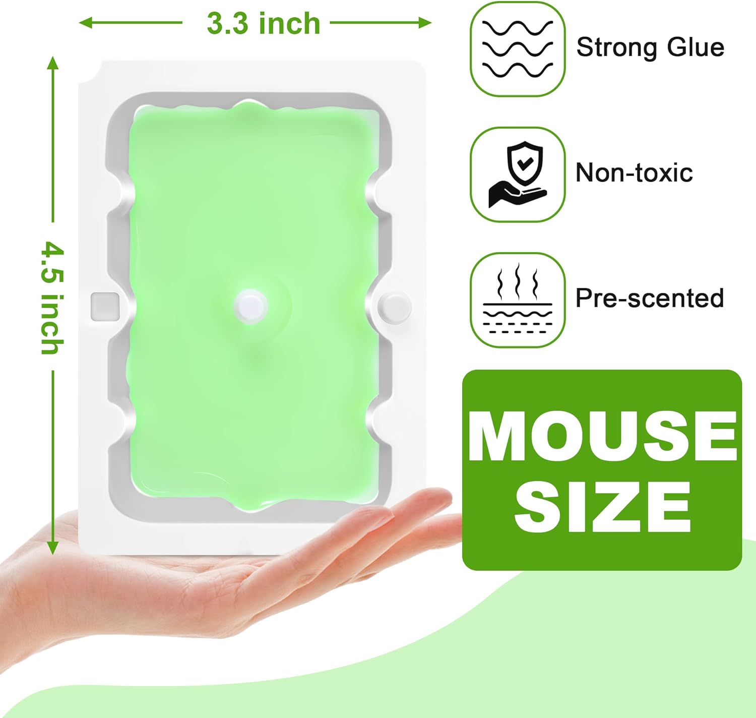 Qualirey 100 Pack Mouse Glue Trap, Super Sticky Traps Mouse Size for Mice and Rats, Pre-Scented, Non Toxic Mice Glue Boards, Rodent Sticky Pads Indoor for Home, Easy to Use, Pet Safe Pest Control