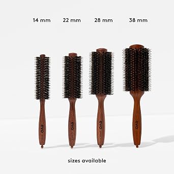Evo Spike Nylon Pin Boar Bristle Blow Drying Round Brush, Detangler, 1.1 in