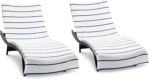 Arkwright Las Rayas Chaise Lounge Cover - Pack of 2