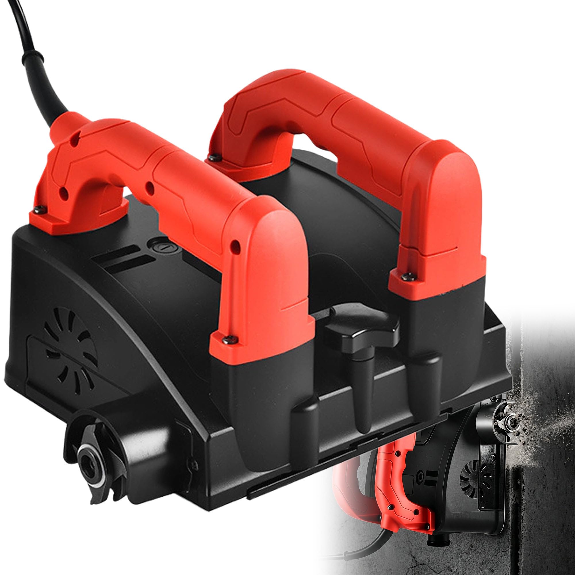 Cepilladora Mural para Cemento 1200W, 2 Cuchillas, 1000-4000 RPM