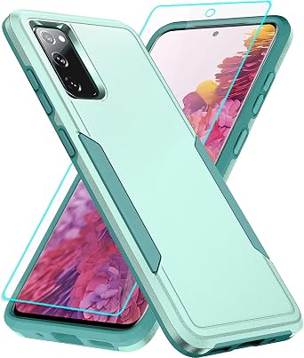 for Galaxy S20 FE 5G Case with Screen Protection Heavy Duty Protective Shockproof and Scratch Proof Cell Phone case for Samsung Galaxy S20 FE 5G-Green