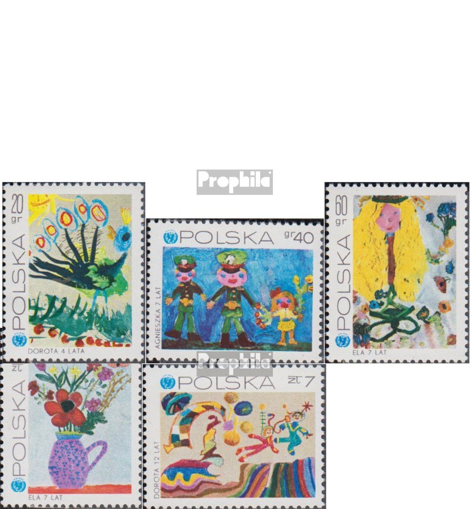 Poland 2079-2086 (Complete.Issue.) unmounted Mint/Never hinged ** MNH 1971 25 Years UNICEF (Stamps for Collectors)