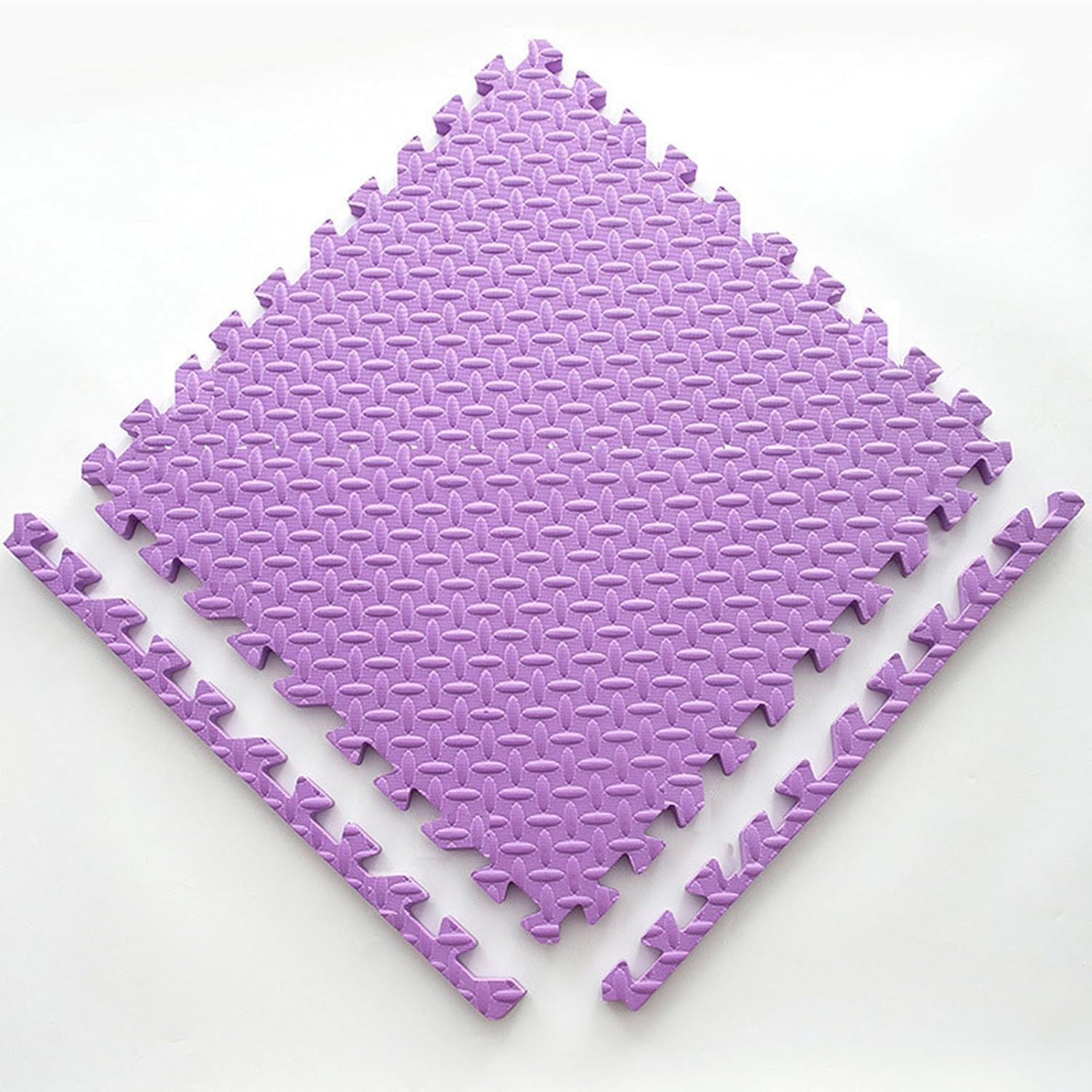 2.5cm Thickned Interlocking Playmats Floor Gyms Puzzles Foam Mat，Easy DIY Installation Crawling Mat(Purple,30x30x2.5cm)