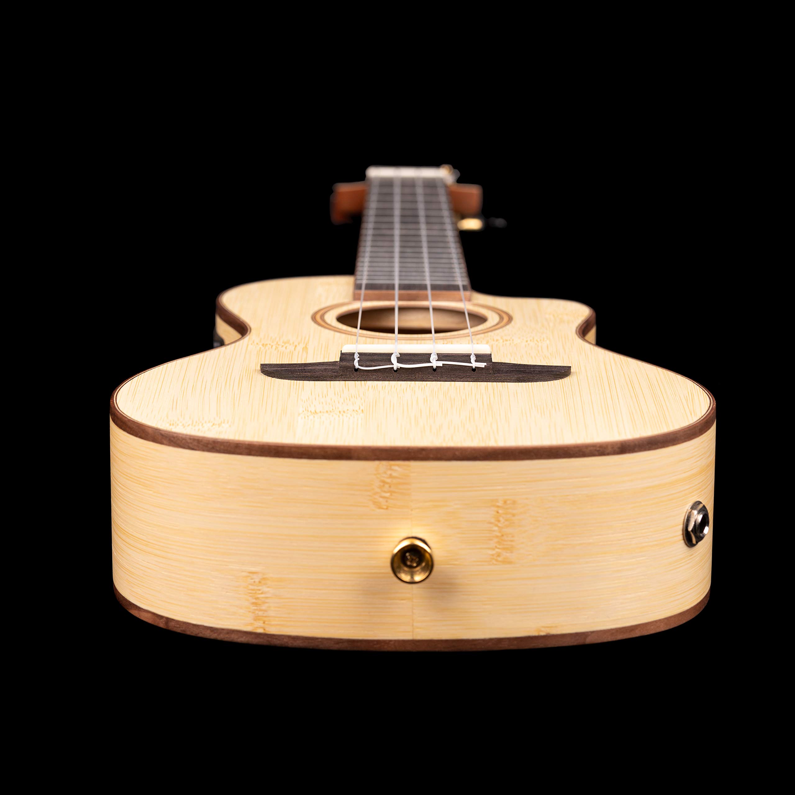 Ortega Guitars Ukulele Concerto Elettro-Acustico – Horizon Series – Gig Bag Inclusa – Bamboo, Natural (RUBO-CE)