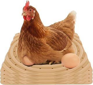 Lil'Clucker Washable Chicken Nesting Pads for Laying Eggs Nesting Pads for Chicken Coop Nesting Chickens Durable Chicken Bedding for Coop, Poultry Nest Box Pads for Chickens (Straw, 4-Pack)