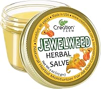 Vista 1 de Creation Farm Jewelweed Balm, remedio de hiedra venenosa, tratamiento de la piel del tarro de té de hierbas para la piel ayuda al tatuaje, alivia