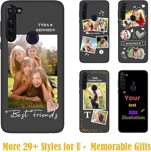 Vista 119 de Funda personalizada para Motorola Moto G Stylus 2021 con nombre de foto, texto y foto, GStylus personalizado -21 funda suave y fina (negro) de 6.8