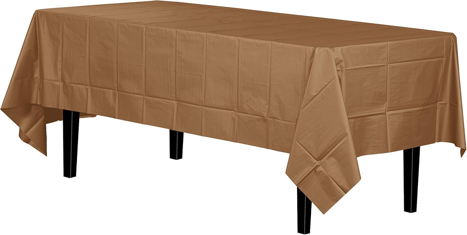 Gold Plastic Table Cover