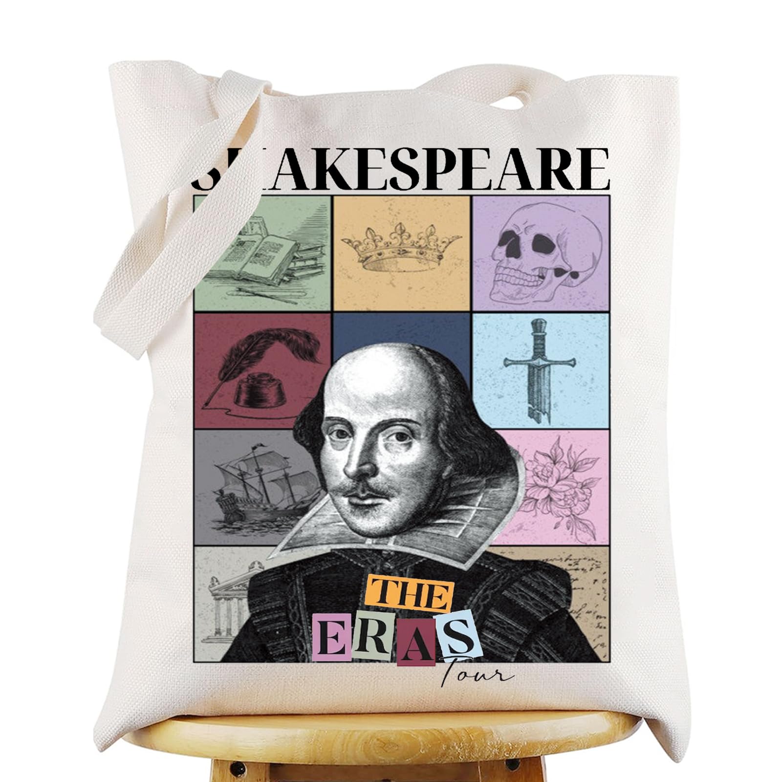 G2TUPLiterary Theater Tote Bag Literary Fans Gift The Theater Tour Shoulder Bag Literary Theater Merchandise