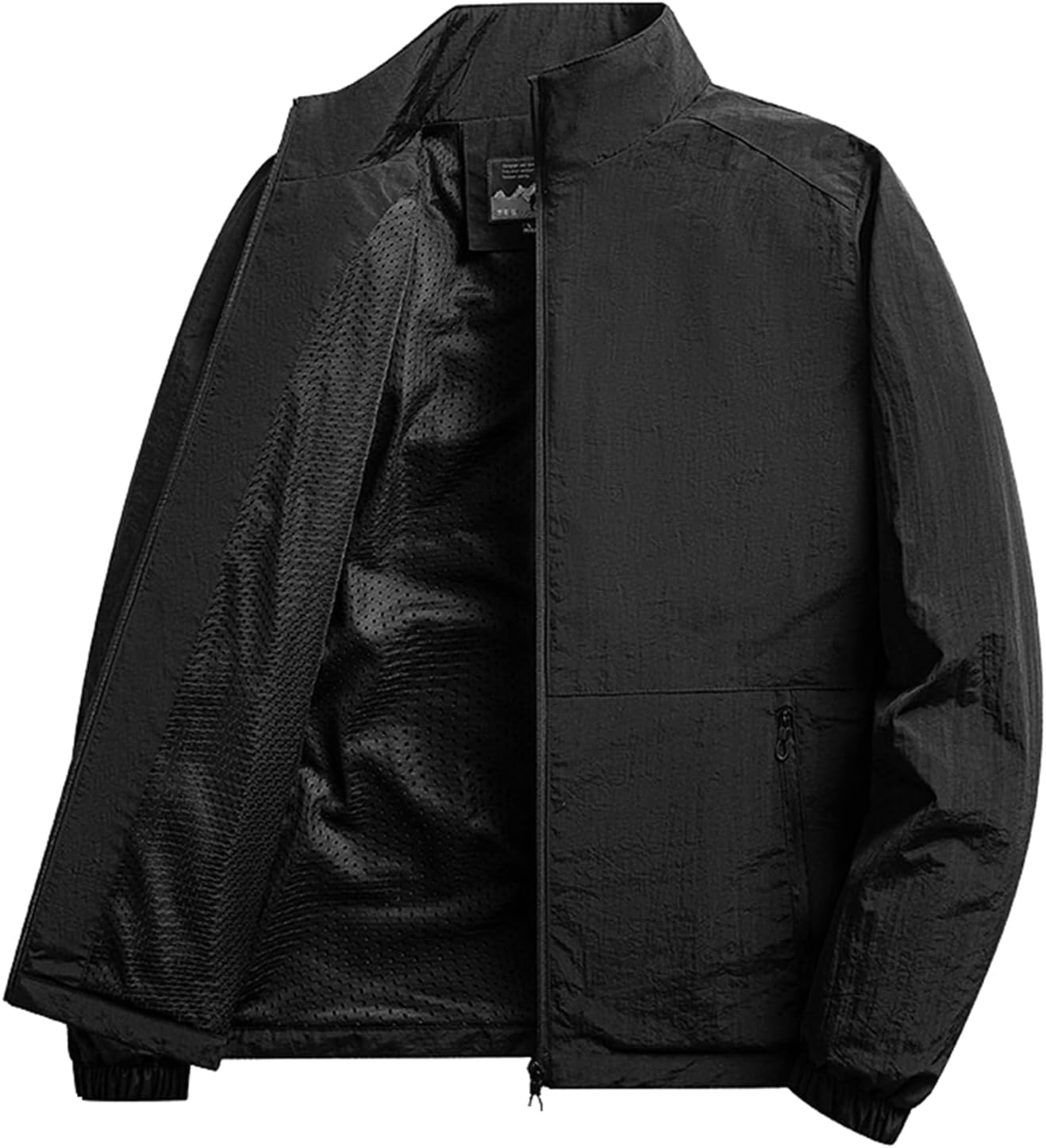 Autumn Jacket for Men, Windproof Casual Large Size Jacket, Stand Collar Outerwear