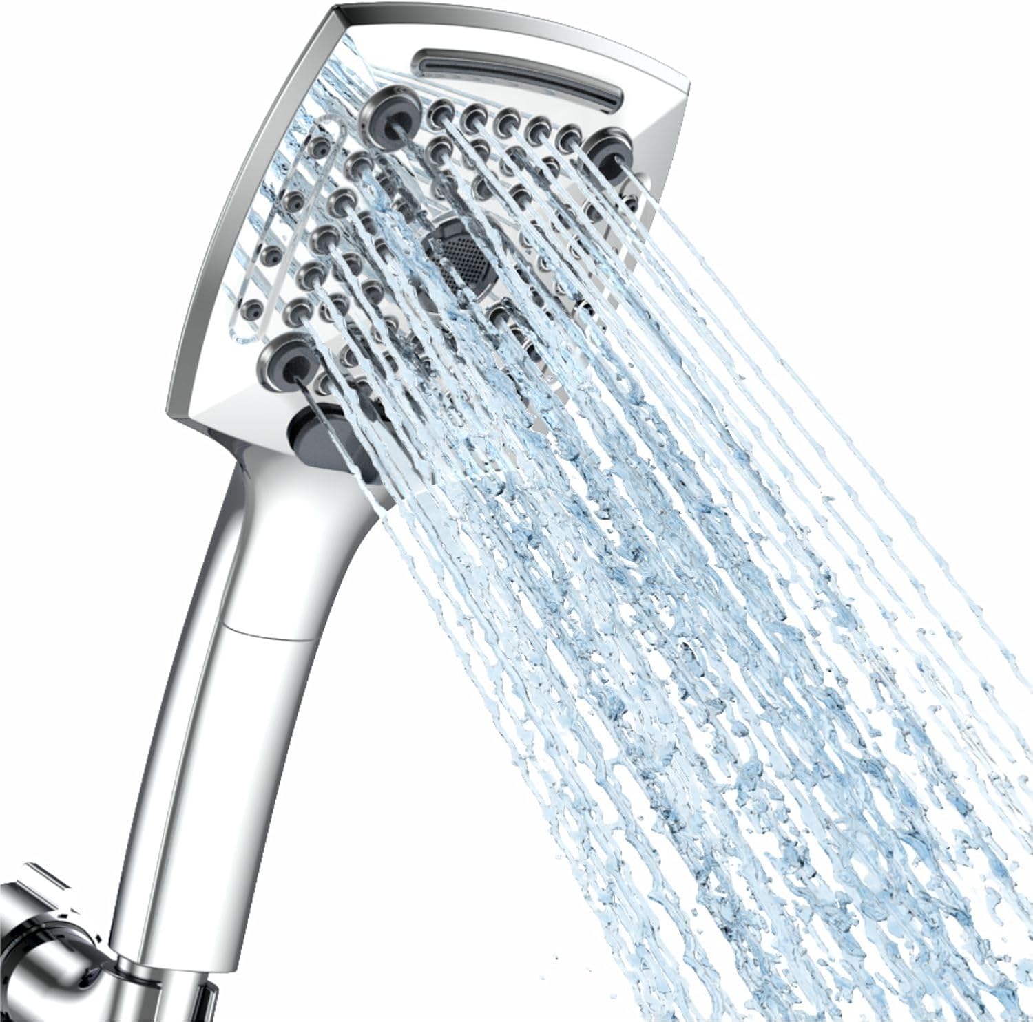 ELLO&ALLO Shower Head with Handheld, High-Pressure Handheld Shower Head with 5 Spray Modes, 59-Inch Stainless Steel Hose & 360° Adjustable Bracket Perfect for Pet Bathing, Baby Care & Shower Cleaning