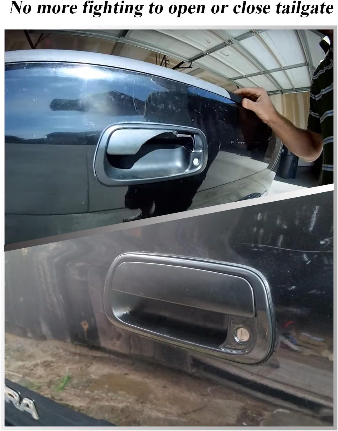 SYOAUTO Tailgate Handle for 2000-2006 Toyota Tundra Liftgate Latch Handle with Keyhole Replaces# 69090-0C010 69090-0C030-C0