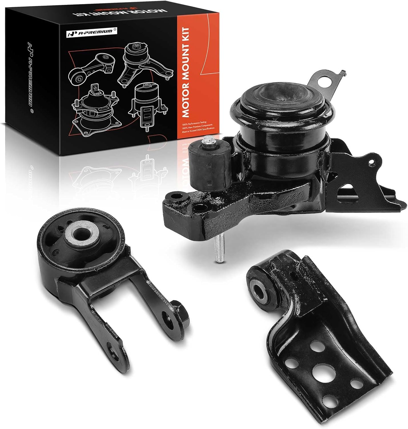 A-Premium Engine Motor Mount and Torque Strut Mount Kit Compatible with Toyota Prius C 2012-2019 1.5L, Hydraulic, Set of 3
