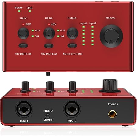 Amazon.com: USB Audio Interface for Recording, Streaming and Podcasting ...