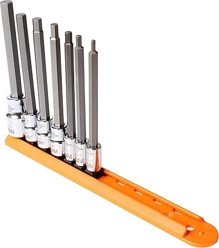 Miniatura 2 de Mayhew Tools 16034 Juego de brocas hexagonales métricas, cromadas, 7 piezas de longitud media