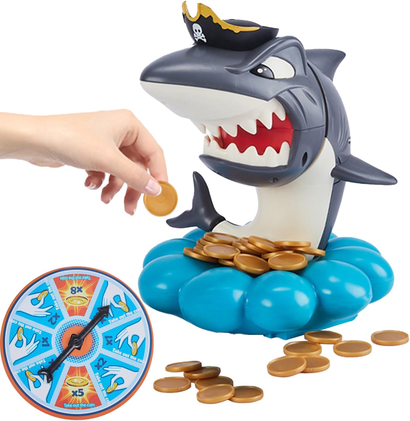 Shark Bite Game – Funny Prank Action Toy, Quick Grab Multiplayer Challenge, Strong Spring Design Kid Friendly oocean Creature Setup | Engaging Entertainment for Trips Park Activities Family Nights