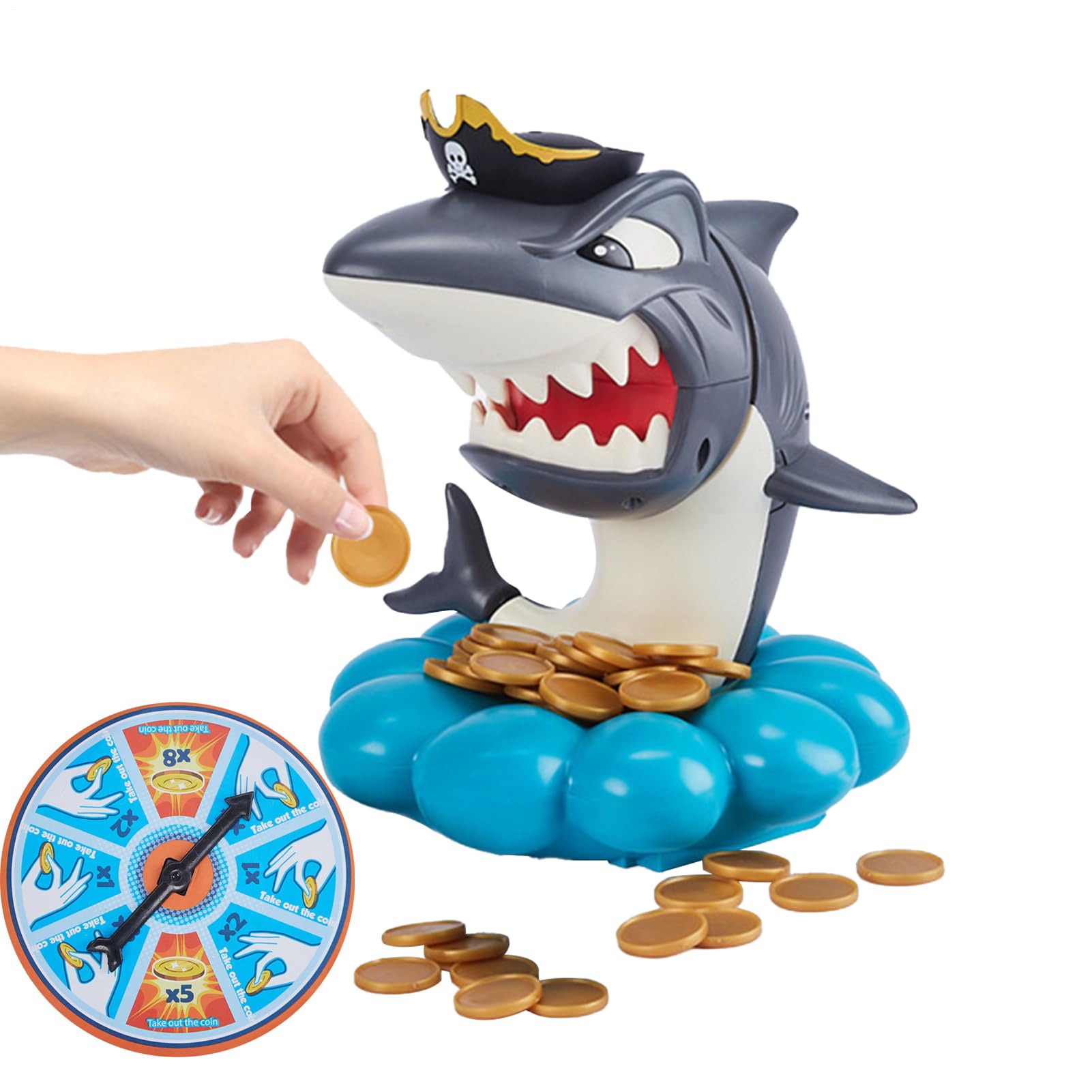 Shark Bite Game – Funny Prank Action Toy, Quick Grab Multiplayer Challenge, Strong Spring Design Kid Friendly oocean Creature Setup | Engaging Entertainment for Trips Park Activities Family Nights