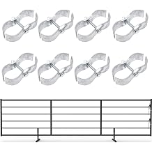 2-3/8" Panel Clamps Heavy-Duty Galvanized Livestock Horse Corral & Fence Clamps for Horses & Livestock 8 Pack