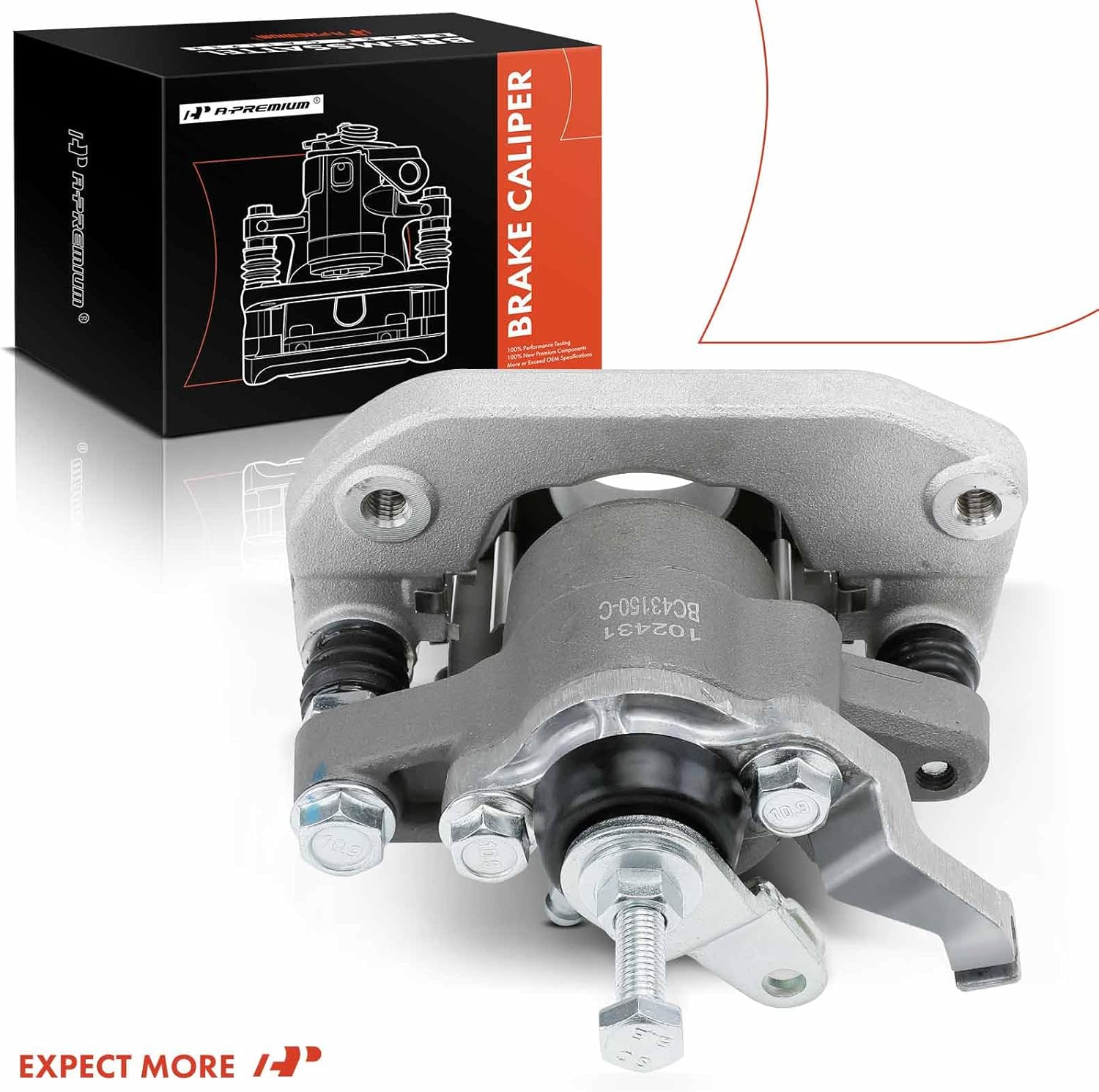 A-Premium Disc Brake Caliper Assembly with Bracket Compatible with Honda Sportrax 450 2004-2005, TRX450R 2006-2009, TRX450ER 2006-2009/2012-2014 - Rear Driver or Passenger Side