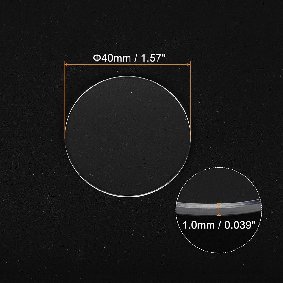 Verre De Montre Minéral 28 Mm - Bord Biseauté, Épaisseur 1 Mm - Pour Réparation Montre