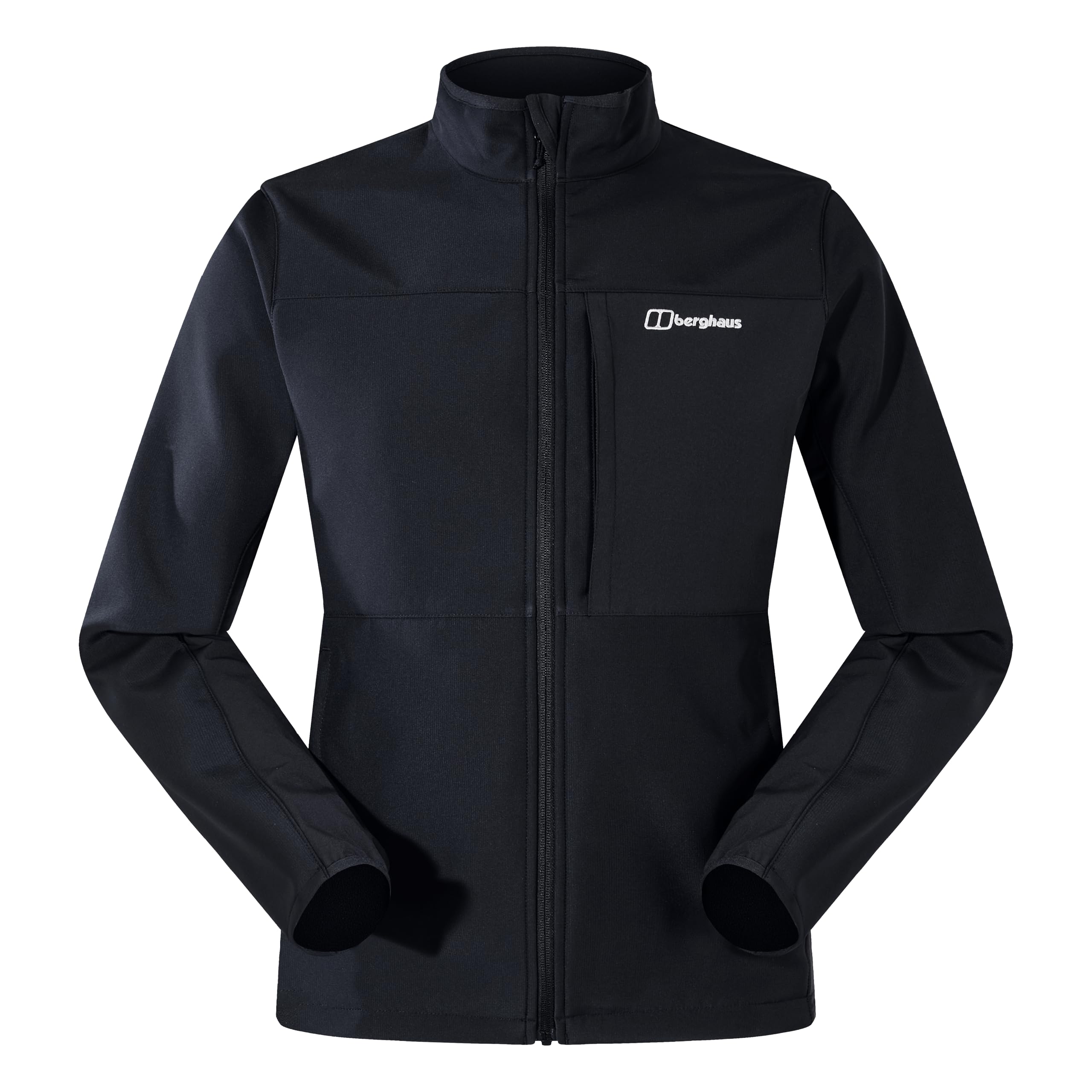 Berghaus Men's Ghlas 3.0 Softshell Jacket | Water and Wind Resistant Softshell Jacket, Black/Black, XL
