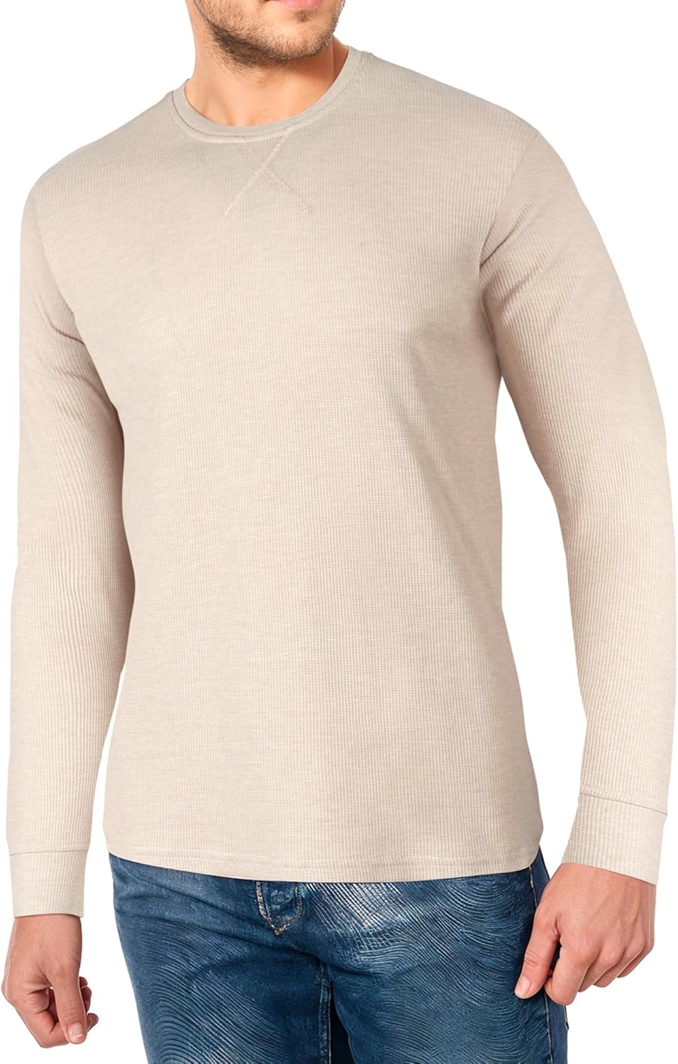 Brix Mens' Waffle Shirts Long - Sleeve Regular - Fit Thermal Shirts.