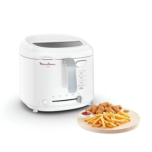 Moulinex Electric Deep Fryer, 1kg Capacity, 4 Persons, Compact Fryer, Easy Storage, Draining Position to Decrease Oil Quantity, Control Window, AF203110