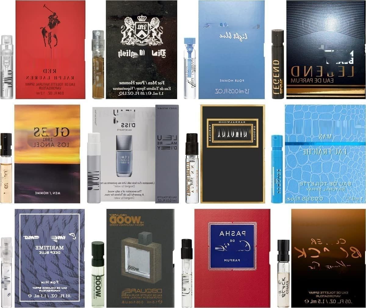 Designer Fragrance Samples for Men - Sampler Lot x 12 Cologne Vials (2)
