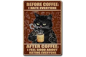 Funny Coffee Sign: Before Coffee I Hate Everyone
