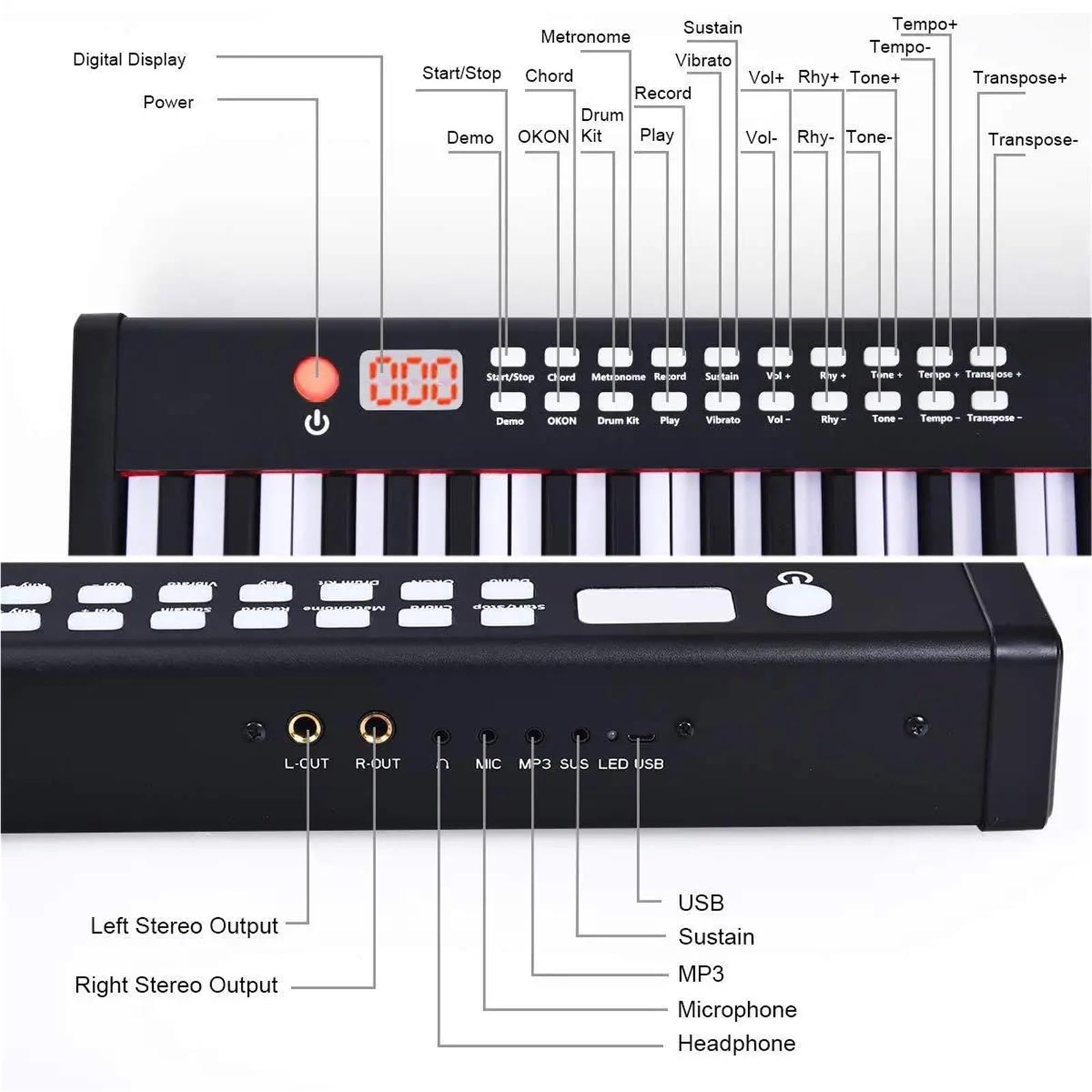 Przenośne Pianino Elektroniczne 88 Klawiszy Dla Początkujących Dla Dorosłych Ręcznie Zwijane Inteligentny Instrument