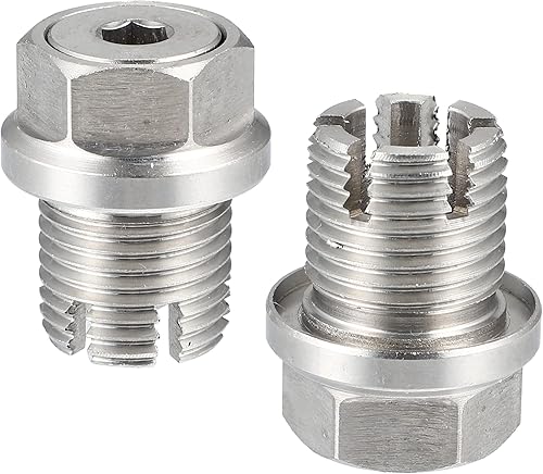 Miniatura 5 de X AUTOHAUX 1 Unidades M16.1-0.059 x 0.591 in Oversize Piggyback tapón de drenaje de aceite de acero inoxidable Autoperforante Kit de reparación de