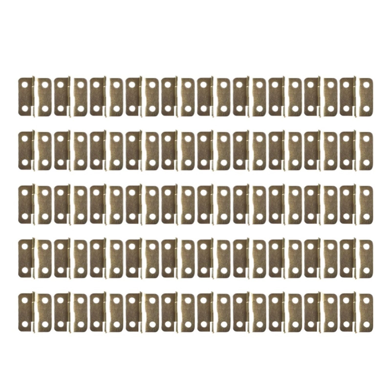 50pcs Hinge with Screws Flat Hinge 18x15mm 4 Holes(Silver 50pcs)