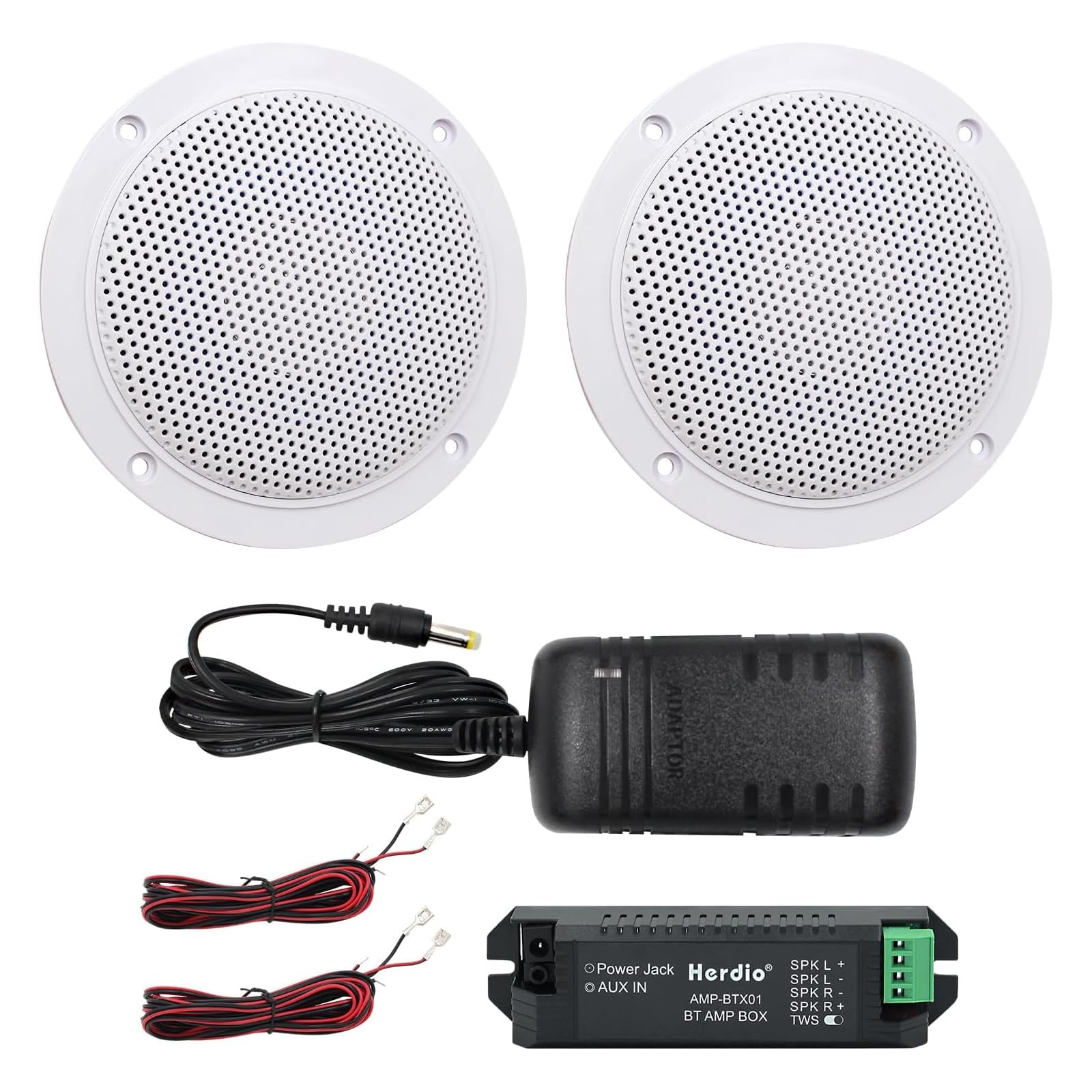 Set 4 Altoparlanti Bluetooth Da Soffitto Herdio Da 4 Pollici – 480W Di Picco, Installazione A Incasso, Wireless 5.3