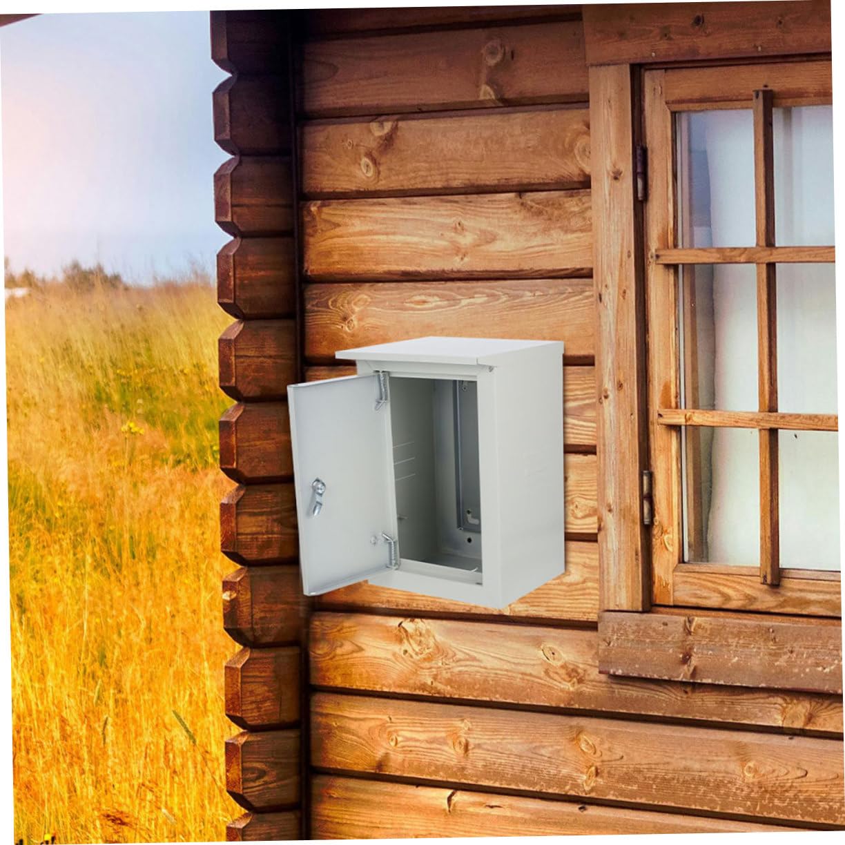 NUOBESTY Wandmontierter Aluminium Wetterfester Verteilerkasten für Außenbereich mit Wasserdichtem Gehäuse und Robustem Schutz für Elektrische Anschlussgeräte
