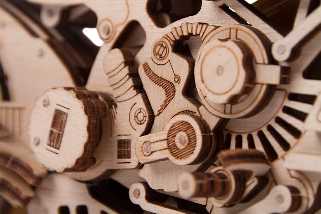 Foto 4 de 8 de Wood Trick Motorcycle Puzzle 3D de Madera para Adultos para Construir