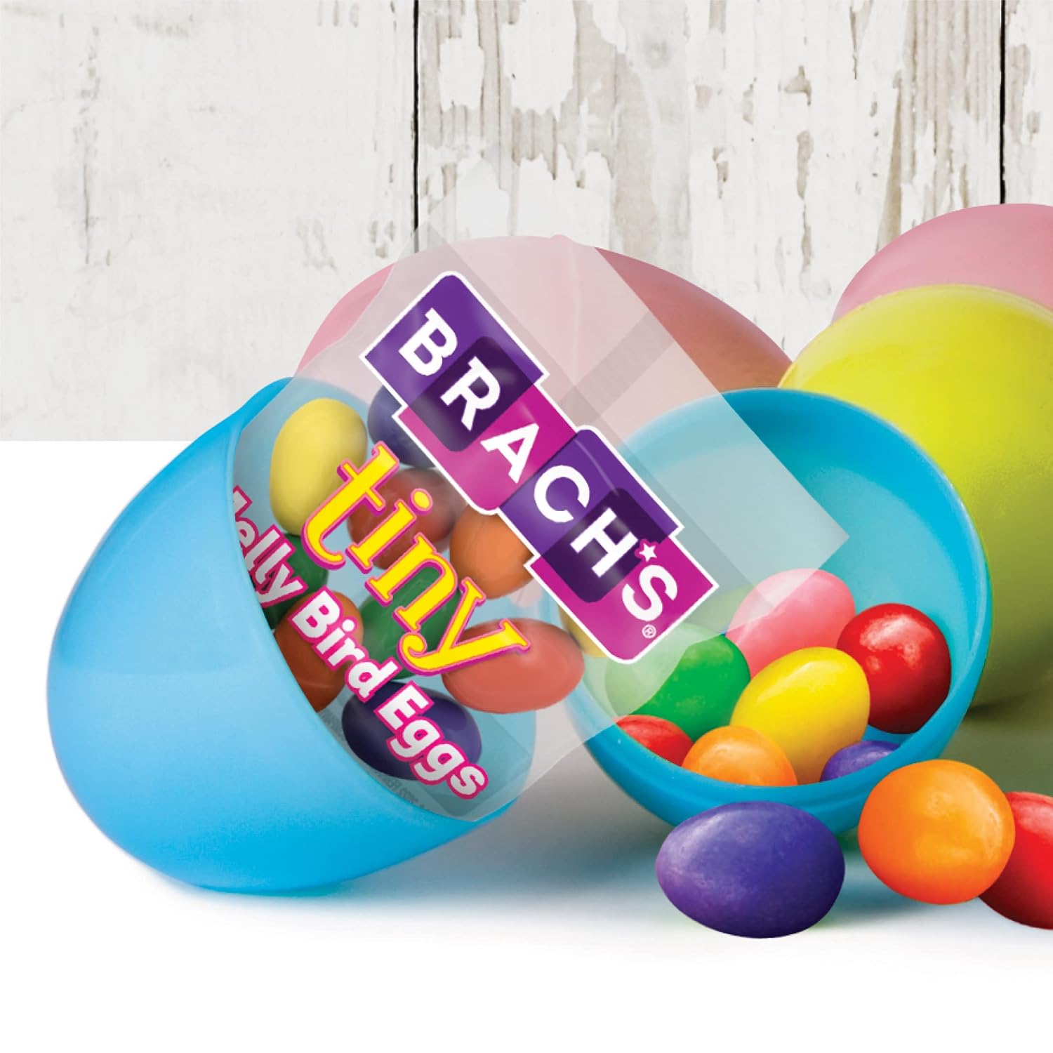 Brach's Tiny Jelly Bird Eggs, Jelly Beans for Easter Basket Stuffers, 18 Individually Wrapped Pouches