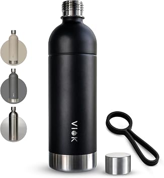 Bottle for Aarke Carbonator 3 & 2, Smeg, Brita SodaOne, Sodapop Cooper & Philips GoZero - 1.3L Stainless Steel Bottle, Dishwasher Safe, Alternative Aarke Bottle - with Carry Handle