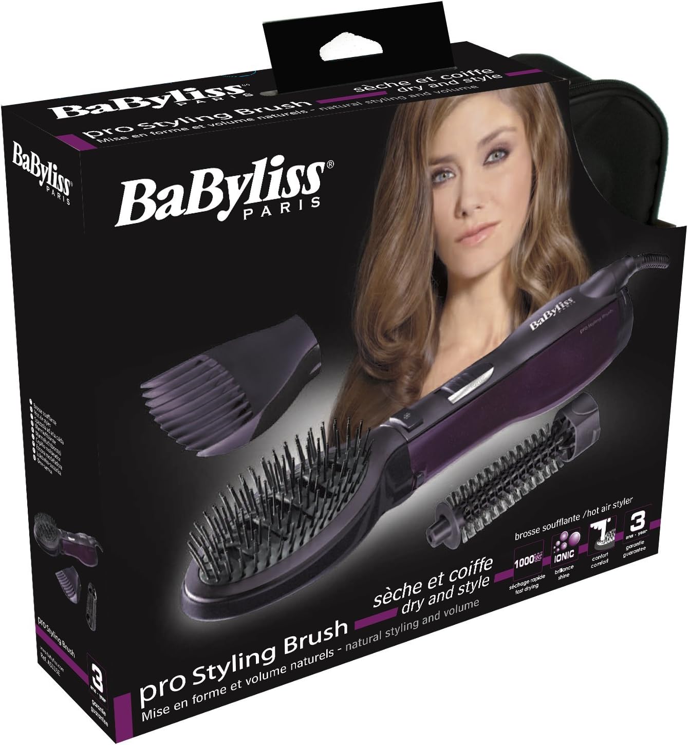 1000W Airstylers The Puddle Air Brush Hair Styler - Babas purple Model AS115PSDE