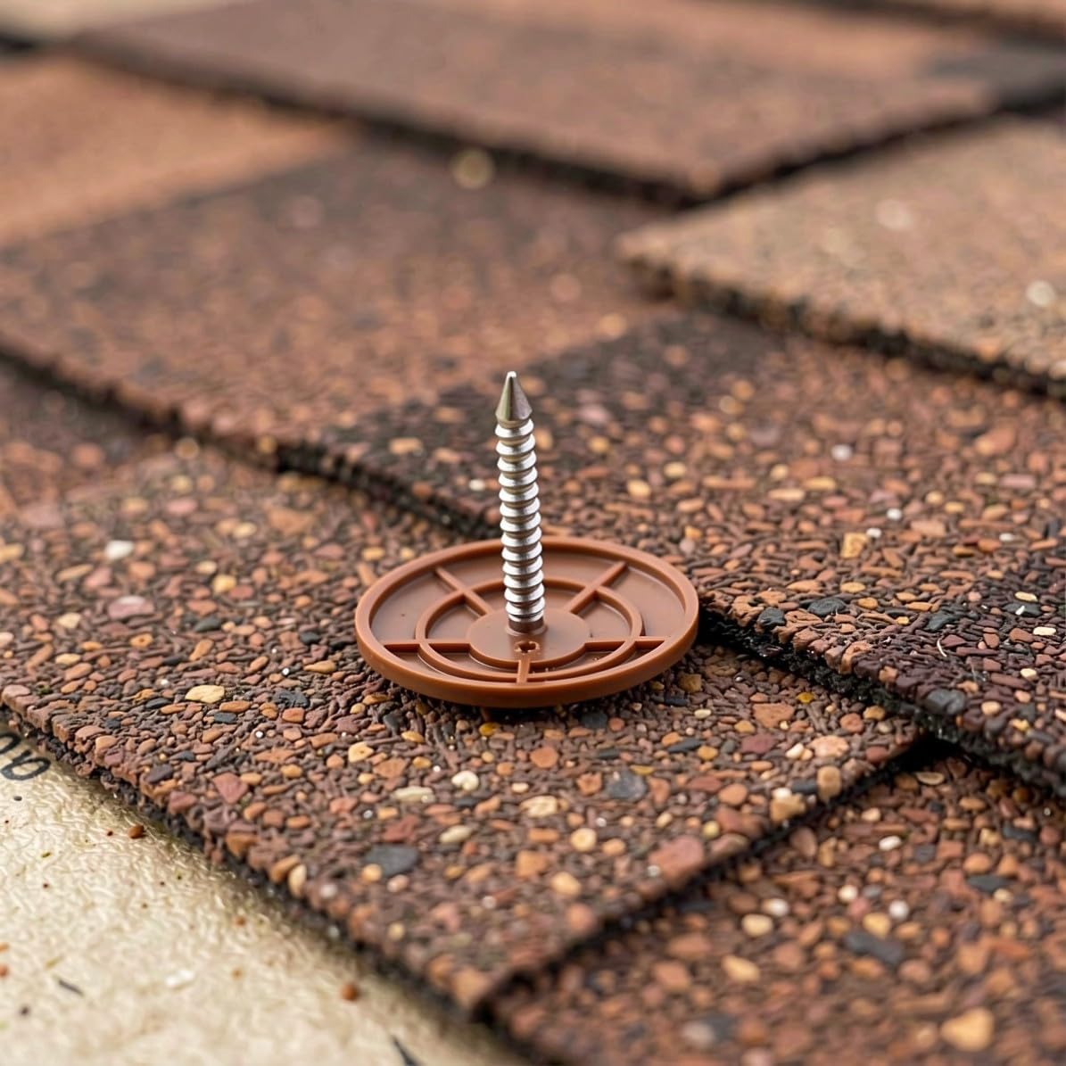 400pcs Plastic Cap Roofing Nails 25mm Brown for Osb Rafters