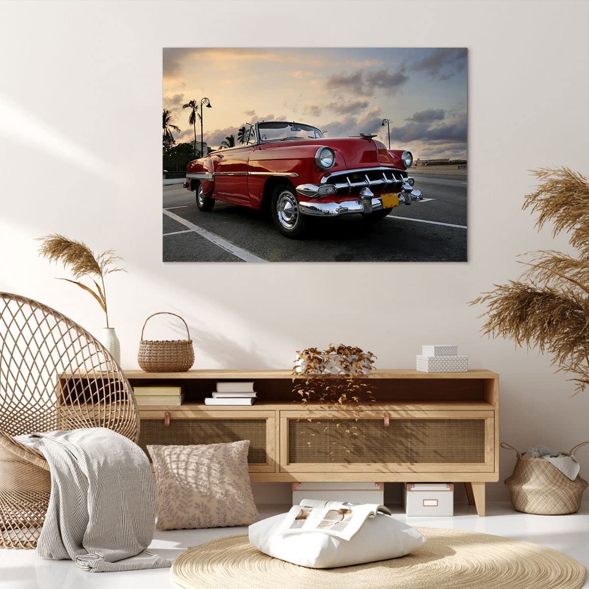 Tableau Decoration Murale Salon Moderne, Tableaux Violet Arbre, Nature Paysage Impression Sur